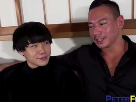 Ryuji, the Peter Fever teacher, seduces and satisfies his student Ramu in a steamy scene.