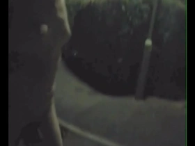 Public residential amateur naked walk at night #2