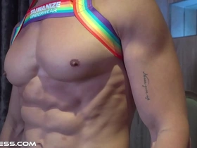 Muscle worship and nipple play with an Asian hunk who works out frequently.
