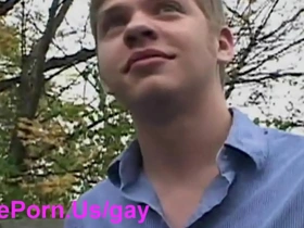 Three gay men having sex