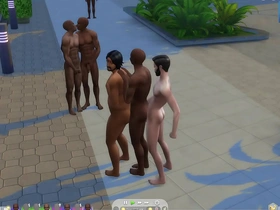 Gay and futa action in the Sims 4