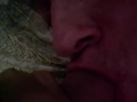 Gay man gives blow job to Brittny during playtime