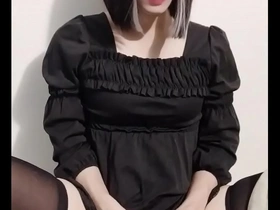 Japanese cross-dresser in a sissy femboy roleplay