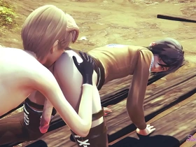 Eren and his femboy partner in hot Yaoi action