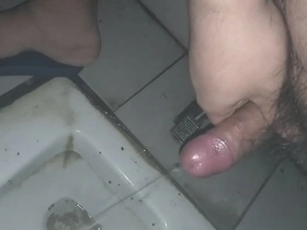 Young gay’s solo pleasure with milk shot ejaculation