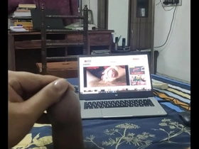 Bengali hunk’s solo performance with a big and hairy cock