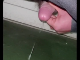 Japanese gay masturbation with a cum shot