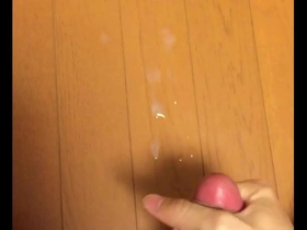 Gay Japanese man masturbates and ejaculates.