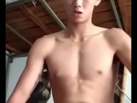 Young Asian guys masturbate