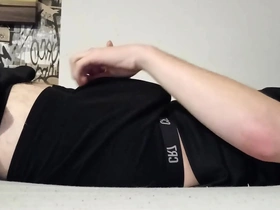 Young German gay man’s self-pleasure in Adidas wear
