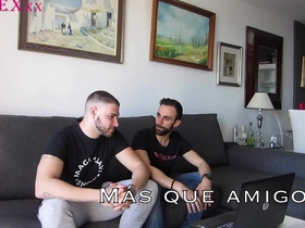 Straight guy tries out gay for pay with his straight looking friend.