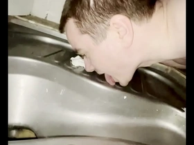 Public bathroom humiliation at the beach for gay boy