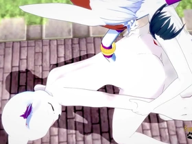 Yaoi anime and manga with a furry theme featuring Gatomon and Cinderace.