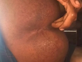 First time anal sex in homemade video: black ass gets fucked by BBC