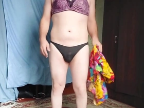 Beautiful shemale CrossdresserKitty in hot cowgirl action on a smooth male to female transformation.
