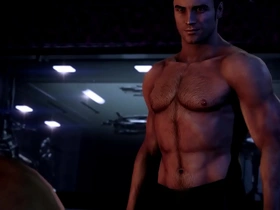 Gay amateur scene with Shepard and Kaidan in ME 3 Remastered