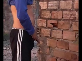 Stepbrother’s big cock and pissing scene in a small Indian house