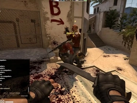 A gay terrorist has a solo satisfaction on the battlefield.