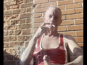 Gay rubber fetish: Amateurs intimate journey with rubber and masturbation.